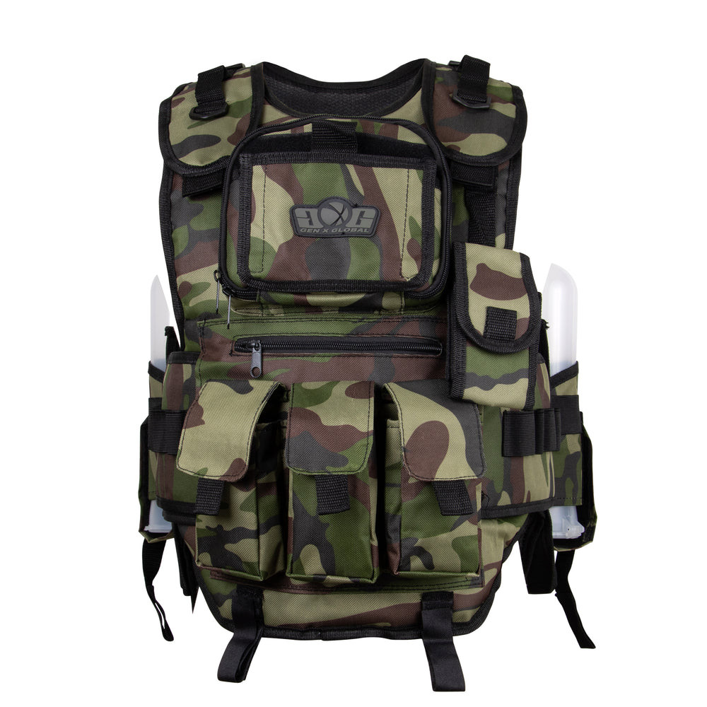 GXG Tactical Vest | Woodland Camo - MR Paintball Gear Canada