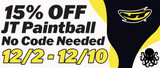 JT Paintball | 15% off | No Code Needed