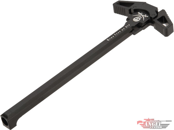 Angel Custom "Swift" Charging Handle for AR-15 M4 M16 Airsoft Gas Blowback Rifles (Model: Black / Live Free or Die)