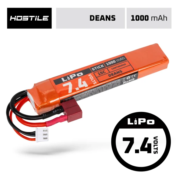 Hostile ENERGY - LiPo Battery 7.4V 1000mAh 15C Stick Dean
