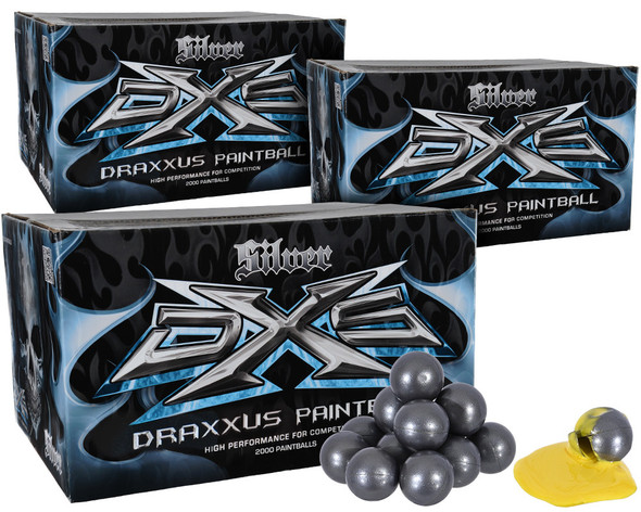 DXS Silver Paintballs | Ruby / Yellow Shell | Yellow Fill