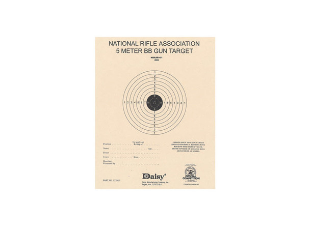 Daisy Official NRA 5 Meter Air Rifle Targets