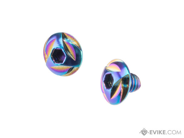 CowCow Technology Stainless Steel Custom Grip Screw Set for TM Hi-CAPA Airsoft GBB Pistols (Color: Rainbow)