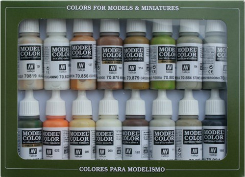 Model Color Earthtones Acrylic Paint Set (16x17ml) AV70141 Model Color Earthtones Acrylic Paint Set (16x17ml) AV70141