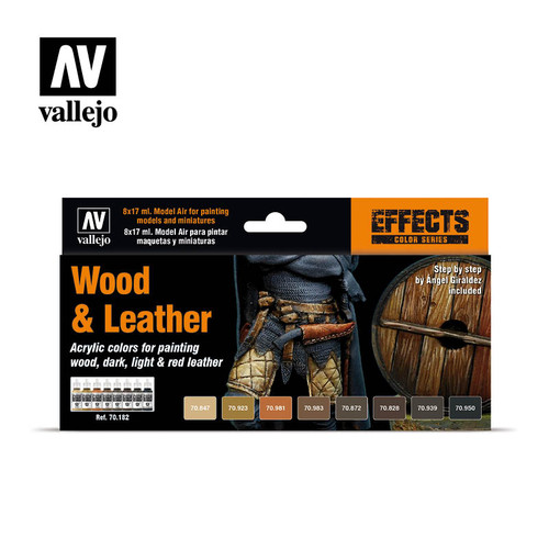 Model Color Wood & Leather Acrylic Paint Set (8x17ml) AV70182