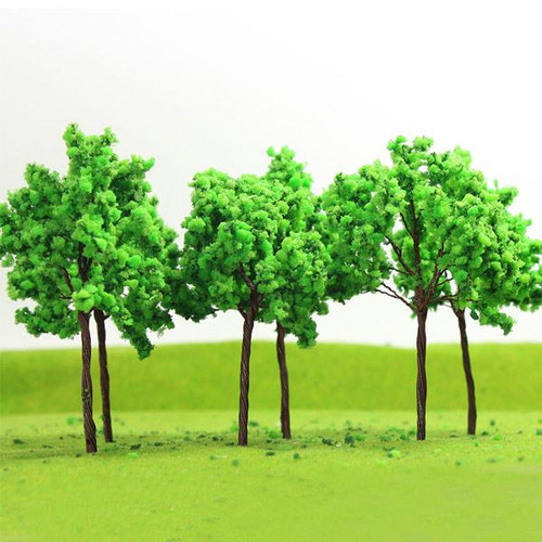 Trees Deciduous 9cm Light Green HO (10pce) EVE-G9048-10