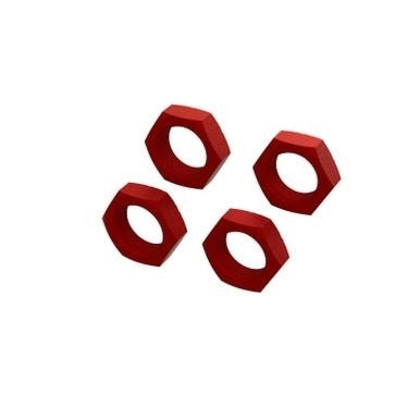24mm Aluminium Wheel Nut, Red, 8s BLX (4pcs) ARA310929