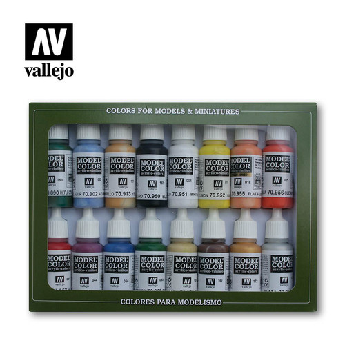 Model Color Basic Colors USA Acrylic Paint Set (16x17ml) AV70140