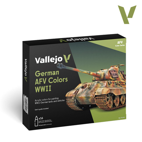 Model Color German AFV Colors WWII Acrylic Paint Set (16x18ml) AV70255 Model Color German AFV Colors WWII Acrylic Paint Set (16x18ml) AV70255