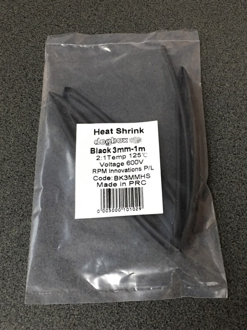 Black 3mm Heat Shrink BK3MMHS