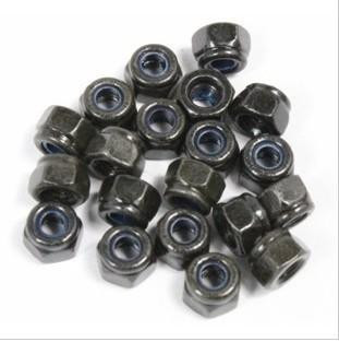 4mm Black Nyloc Nuts 15pcs 68036
