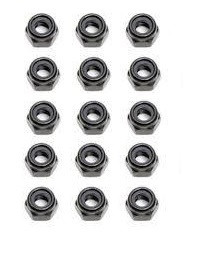 5mm Black Nyloc Nuts 15Pcs ROV-68037