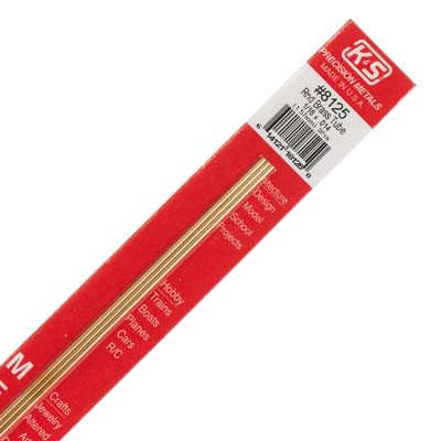 Round Brass Tubing  1/16 x .014 x 12" KS8125