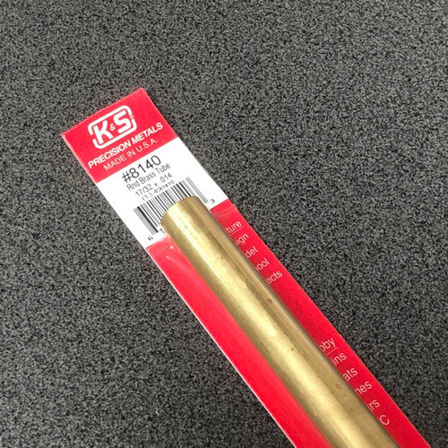 Round Brass Tubing 17/32 x .014 x 12" KS8140