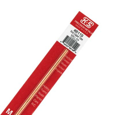 Round Copper Tubing 5/32 x .014 x 12" KS8119