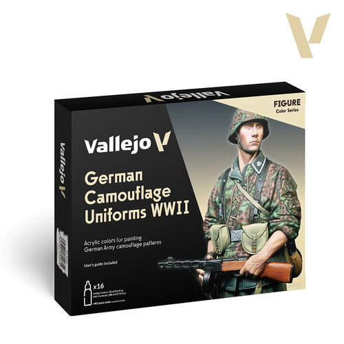 Model Color German Camouflage Uniforms WWII Acrylic Paint Set (16x18ml) AV70261