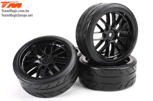8-Spoke Radial Mounted Tyre Black E4D TM503330BK