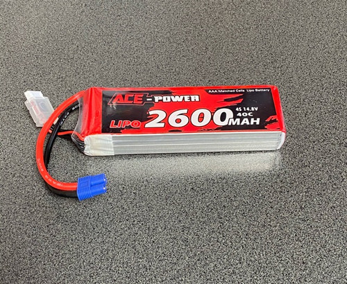 2600Mah SC 4S 40C EC3 ACE2600SC404SEC3