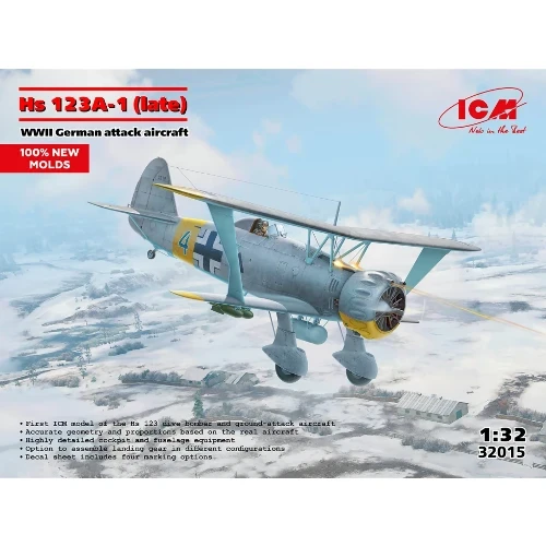 1/32 Hs 123A-1 (Late) WWII German Attack Aircraft 32015