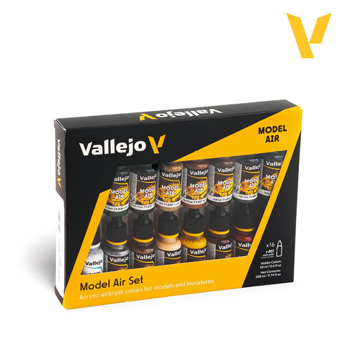 Model Air Railway Colors (Europe) Acrylic Paint Set (16x18ml) AV71191
