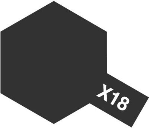 Acrylic Mini X-18 Semi-Gloss Black Paint 10ml T81518