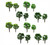 Courtyard Tree 16pce Assorted Colour And Size HO EVE-S0601-16