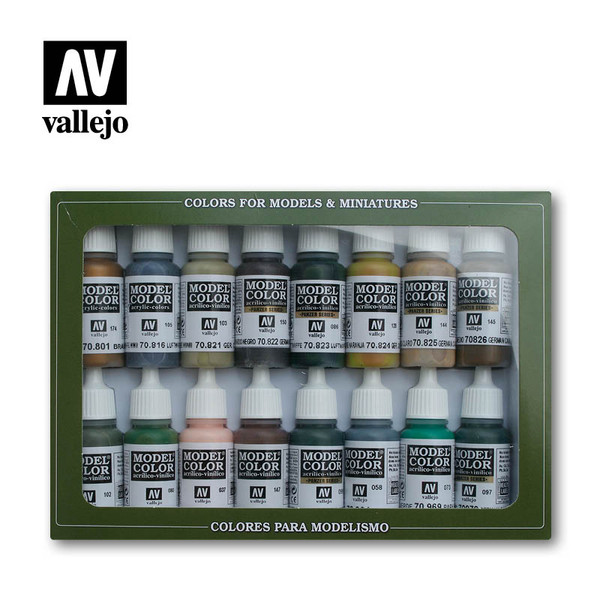 German Camouflage WWII Acrylic Paint Set (16x17ml) AV70114