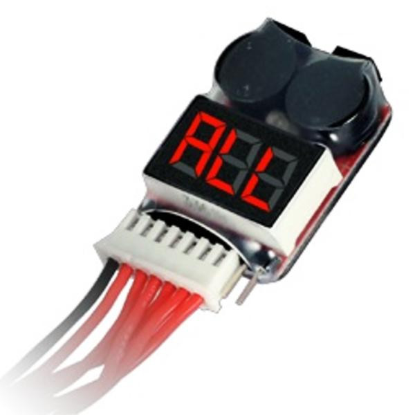 1-8S LiPo Battery Voltage Meter with Alarm HDT-CB07026