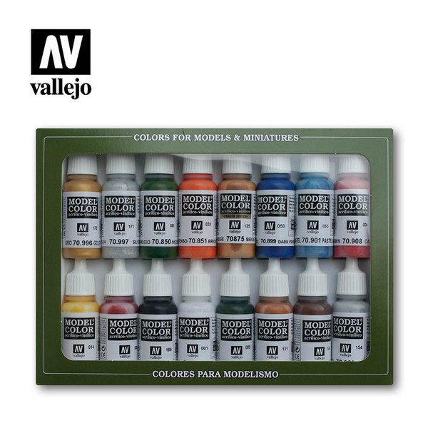 Model Color Folkstone Basics Acrylic Paint Set (16x17ml) AV70101