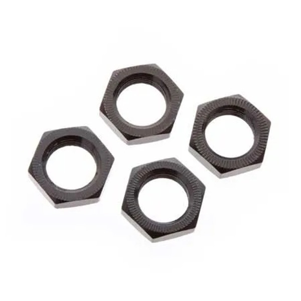 Aluminium Wheel Nut, 17mm, Black, 4 Pieces, AR310449