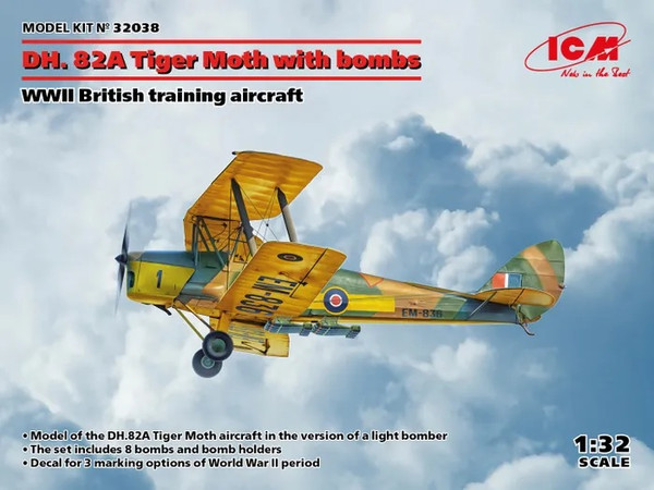 1:32 DH 82A Tiger Moth ICM32038