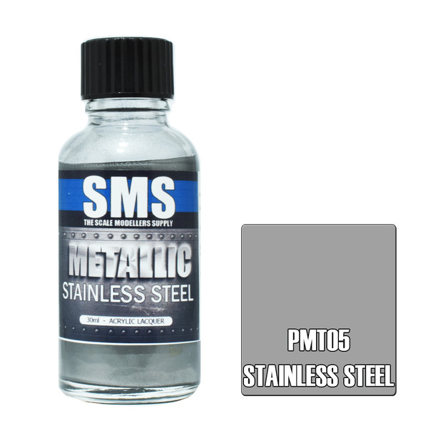 Metallic Stainless Steel 30ml PMT05