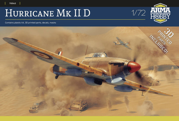 1/72 Hurricane Mk II D Plastic Model Kit AH70062