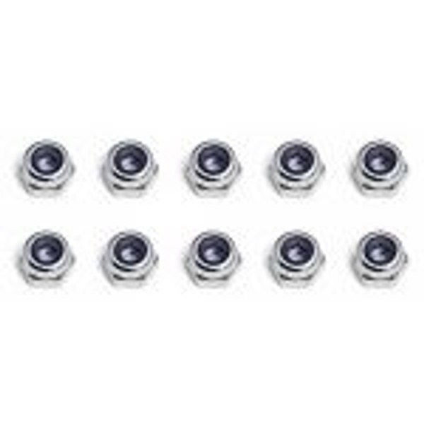 Locknuts, M2.5x0.4, Shock Piston, Silver (10 pcs) ASS89215