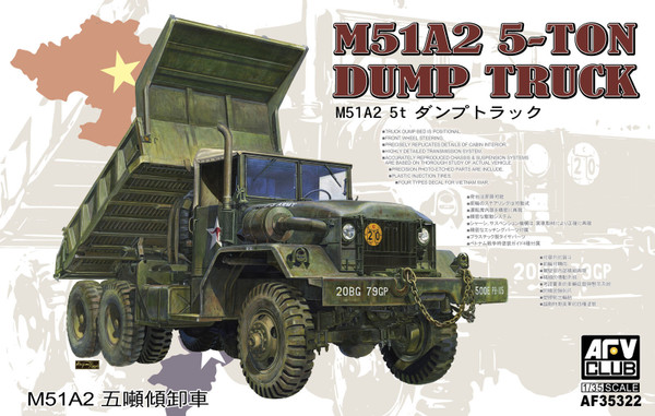 1/35 M51A2 5-Ton Dump Truck Plastic Model Kit AFV-35322