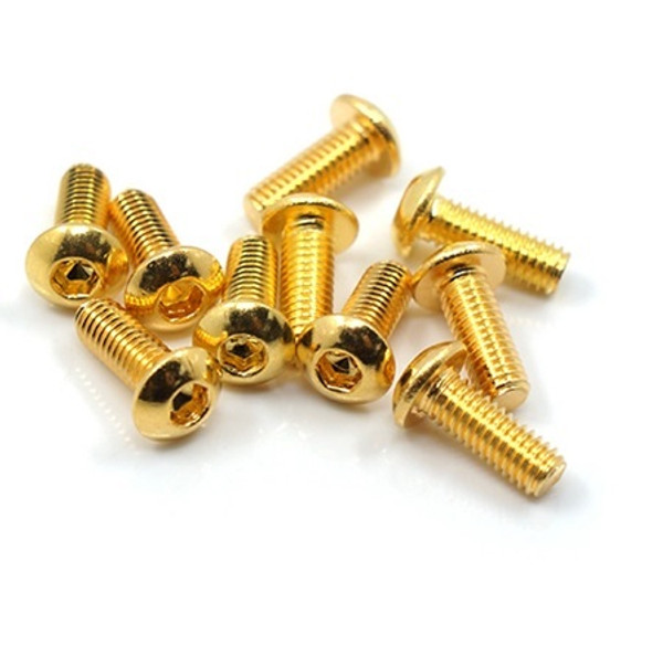S/S 24K Gold Coated Screw 3x8 SHP-310GD S/S 24K Gold Coated Screw 3x8 SHP-310GD