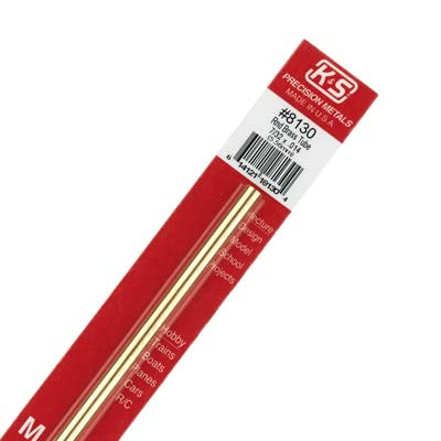 Round Brass Tubing  7/32 x .014 x 12" KS8130