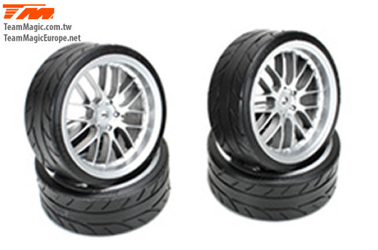 8-Spoke Mounted Radial Tyre Fog Silver TM503330FS