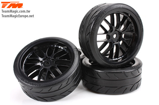 8-Spoke Radial Mounted Tyre Black E4D TM503330BK