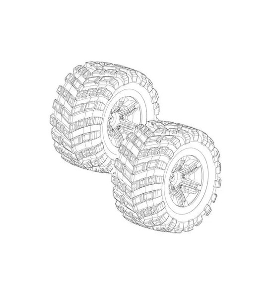 Tyres (for MJX-20208) (1 pair) MJXS-P2030