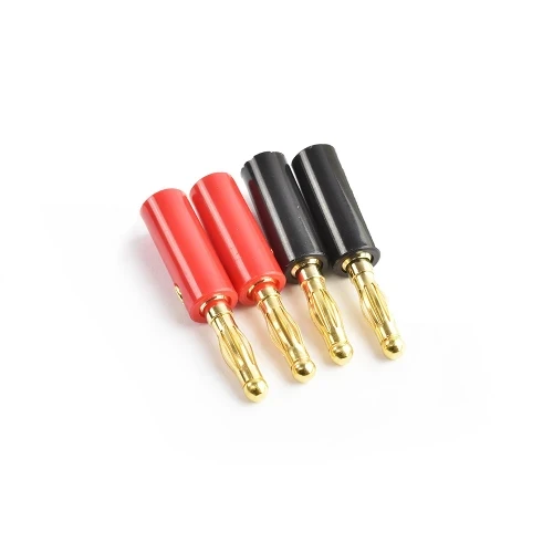 4.0mm gold connector,red&black 2pairs/bag TRC-0108