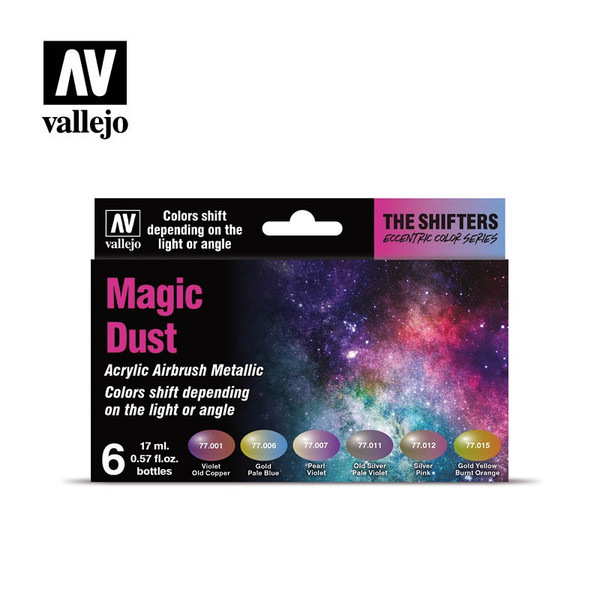 Eccentric Colorshift Magic Dust Acrylic Airbrush Paint Set (6 x 17ml) AV77090