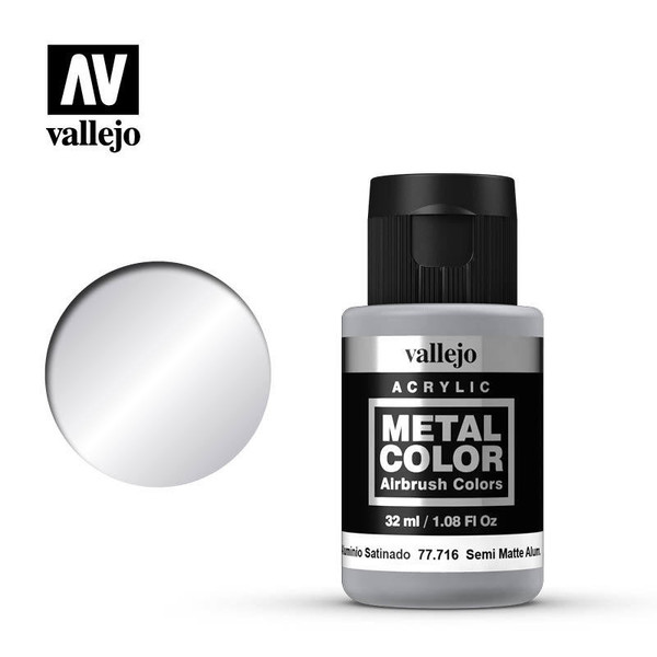 Metal Color Semi Matte Aluminium Acrylic Paint 32ml AV77716