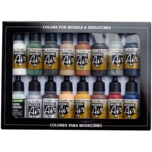 Model Air Railway Colors Acrylic Paint Set (16x17ml) AV71191