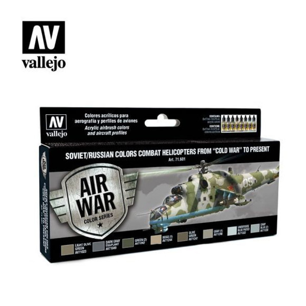 Model Air Soviet/Russian Combat Helicopters Post WWII to Present Acrylic Paint Set (8x17ml) AV71601