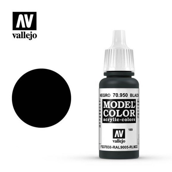 Model Color Black Acrylic Paint 17ml AV70950