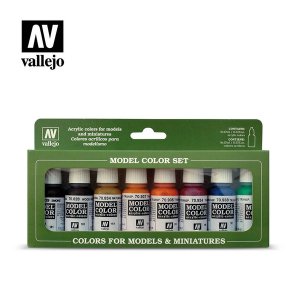 Model Color Transparent Acrylic Paint Set (8x17ml) AV70136