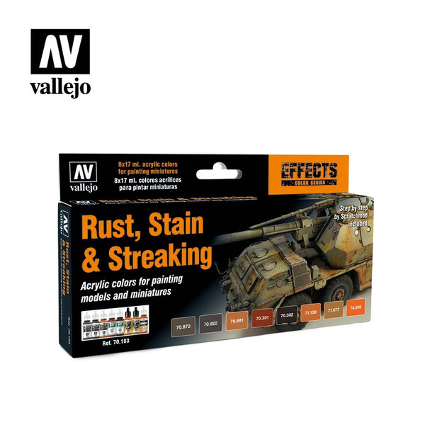 Rust, Stain and Streaking Acrylic Paint Set (8x17ml) AV70183