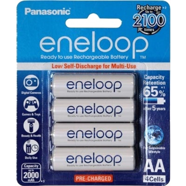 Eneloop AA Four Pack NiMh Batteries