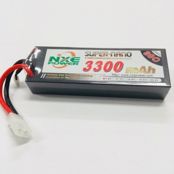 7.4V 3300mAh 2S 30C Hard Case LiPo Battery with Tamiya Plug 3300HC302STAMIYA